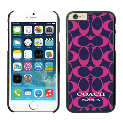 Coach Big Logo Fuchsia Navy iPhone 6 Cases FAX