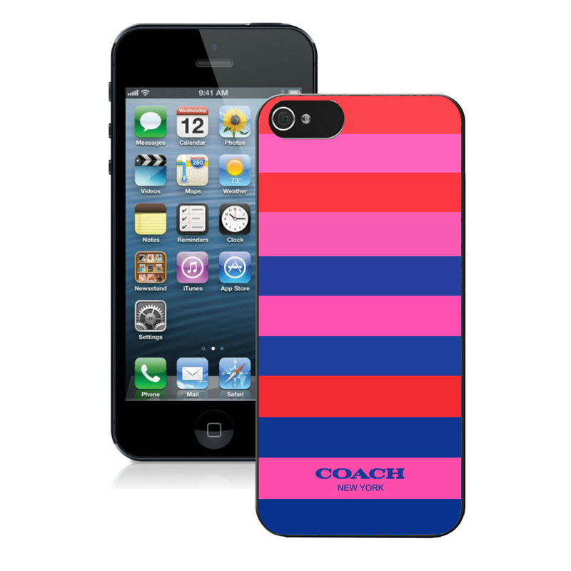 Coach Stripe Multicolor iPhone 5 5S Cases AIU