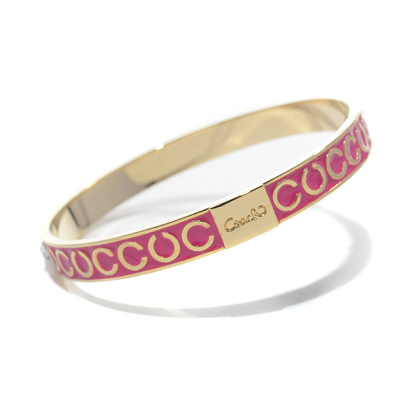 Coach Thin Op Art Pave Pink Bracelets BZQ