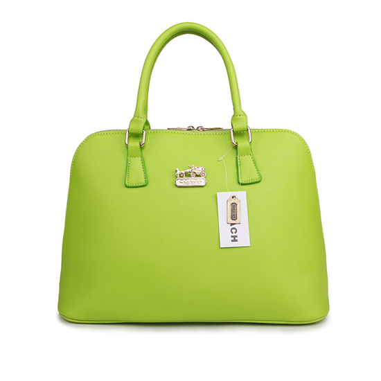 Coach City In Logo Large Green Satchels BKY