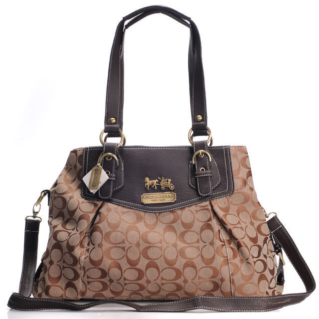 Coach Madison Madeline East West Large Coffee Satchels BXD