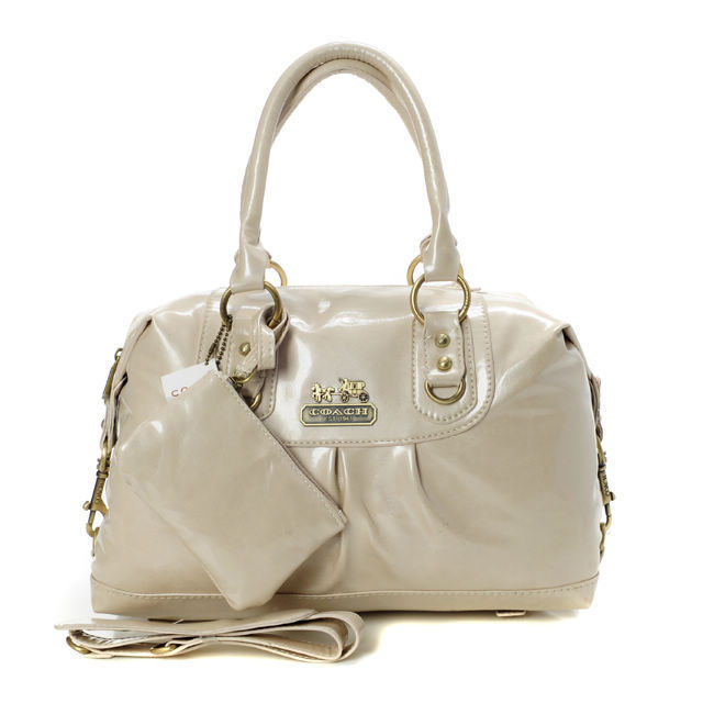 Coach Madison In Smooth Medium Ivory Satchels BLY