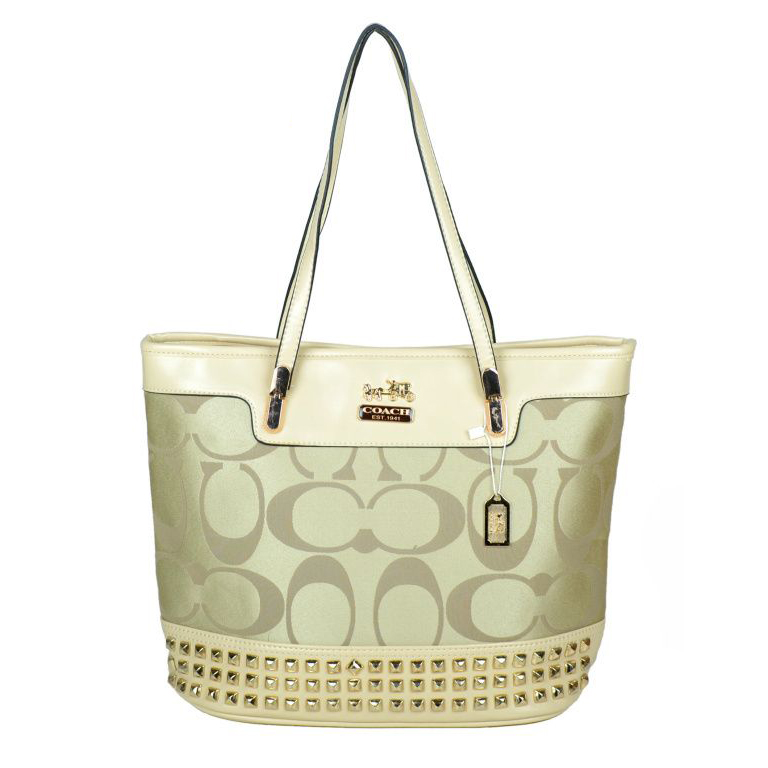 Coach Tanner Stud Medium Apricot Totes DKN